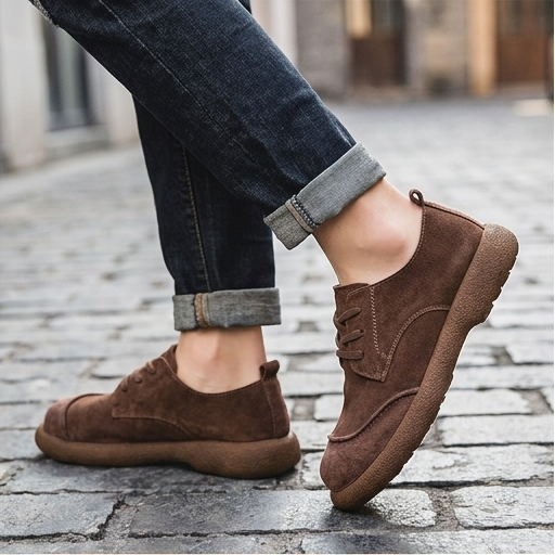 Bruno | Zapatos Derby De Ante Cómodos