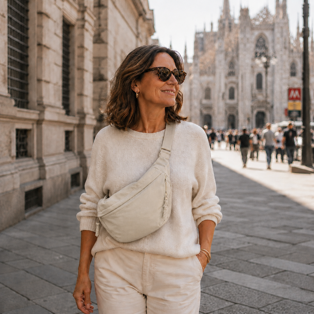 Sofia| Bolso de hombro beige