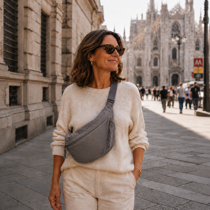 Sofia| Bolso de hombro gris