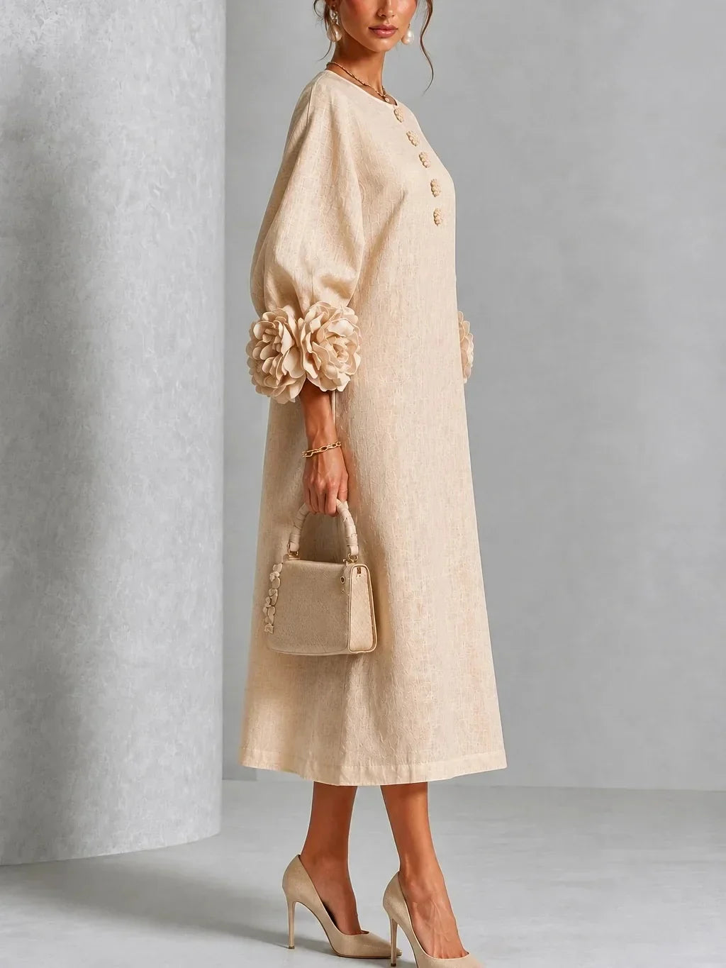Aurora | Vestido Midi Floral Romántico