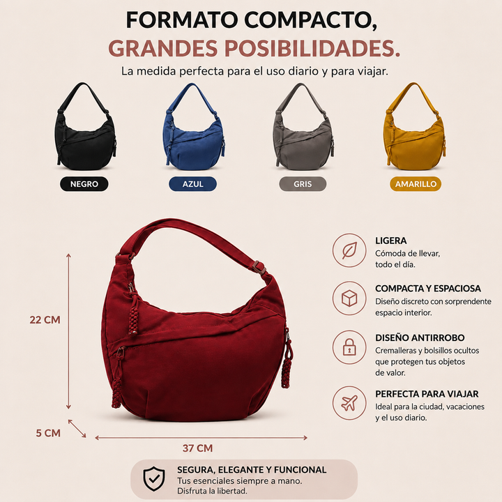 Sofia | Bolso de hombro negro